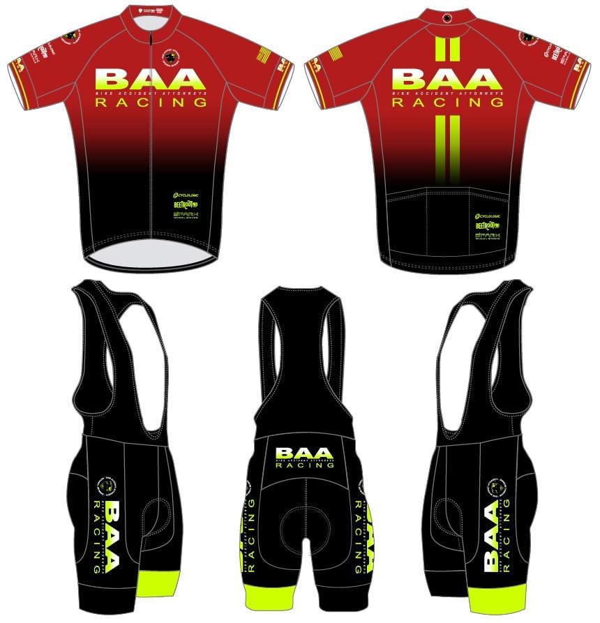 Download 2021 BAA Racing Team Kit | Cycling JERSEY - Bike Accident Attorneys